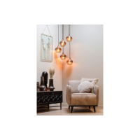 Split hanglamp glas brown Ø18cm